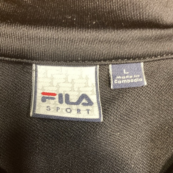 Fila Sport Performance Blue Black Fitted Athletic Jacket - Picture 4 of 9